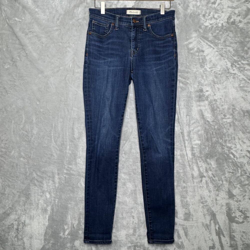 Madewell Jeans Womens 26 9" High Rise Skinny Dark Wash Stretch Blue Denim Pants